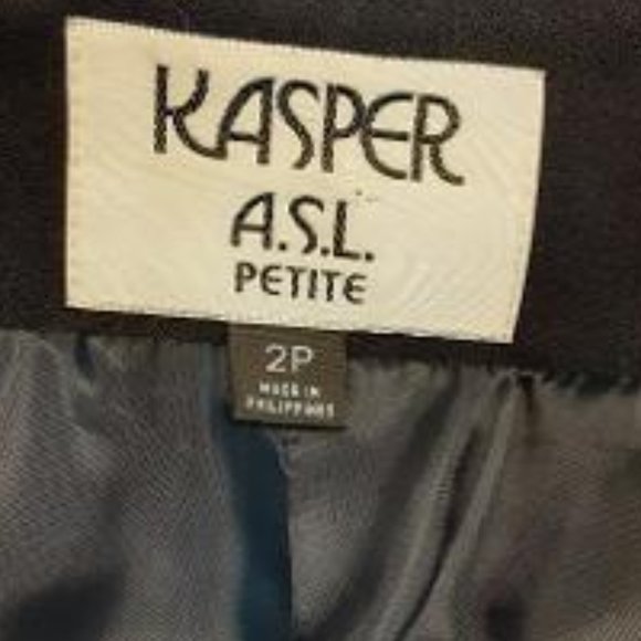 Vintage Kasper ASL Double Breasted Navy Jacket - Picture 9 of 9